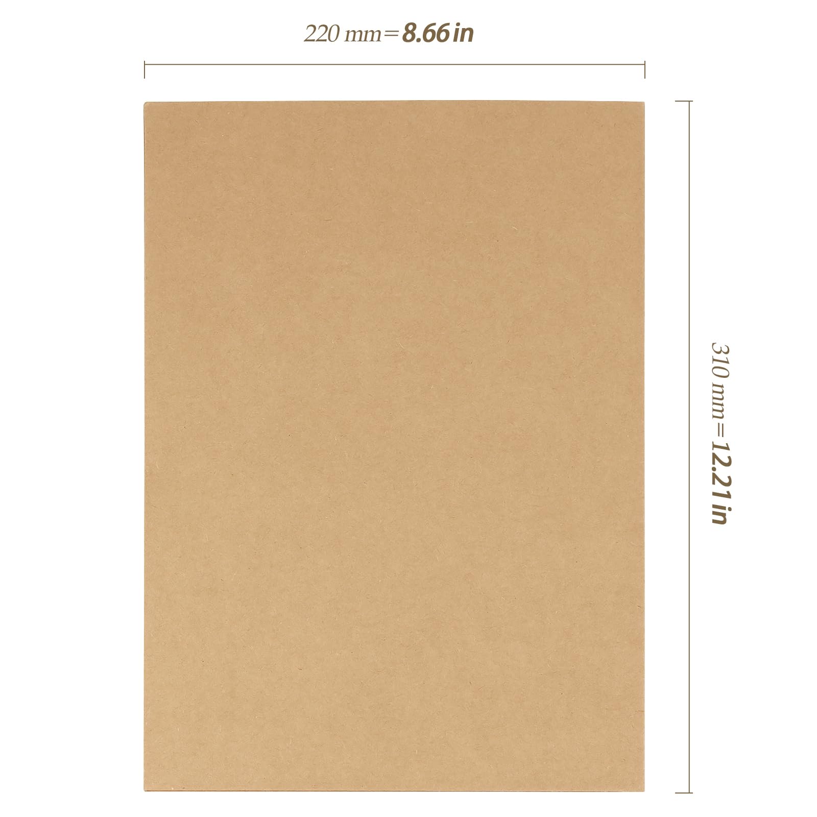 HEIHAK 25 Pcs A4 Kraft Paper File Folder with Cards Slot Pockets - Image 2