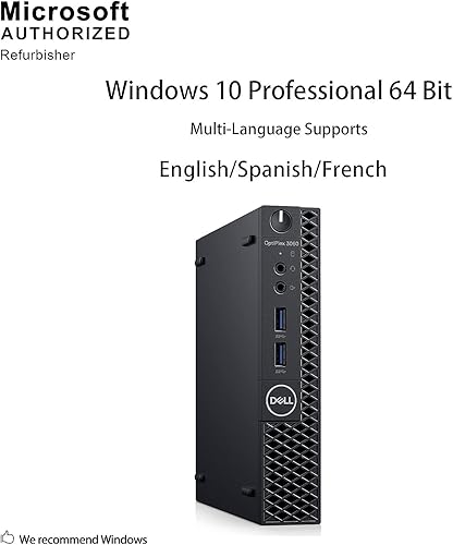 Miniatura 3 de Dell Microcomputadora de escritorio Opticlex 3060, Intel i5-8400 2.1GHz, memoria de 16 GB, SSD de 512 GB, teclado y mouse con cable, Windows 10 Pro