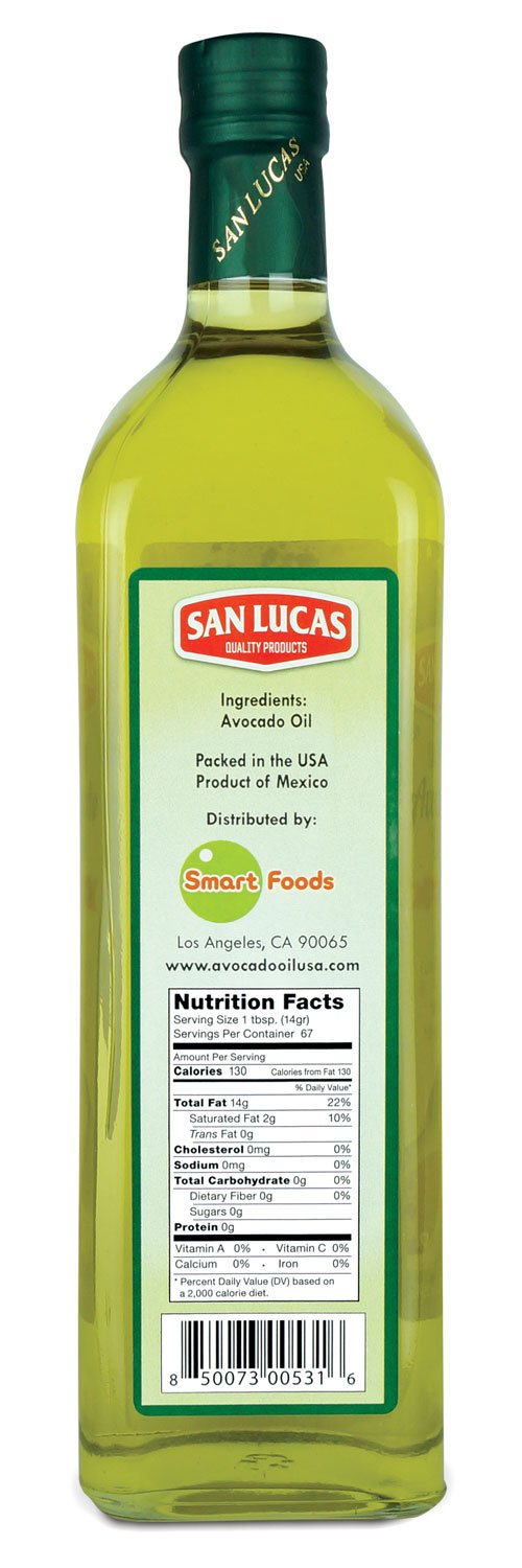 San Lucas 100% Pure Avocado Oil Kosher 1 Liter (33.8 Fl Oz)