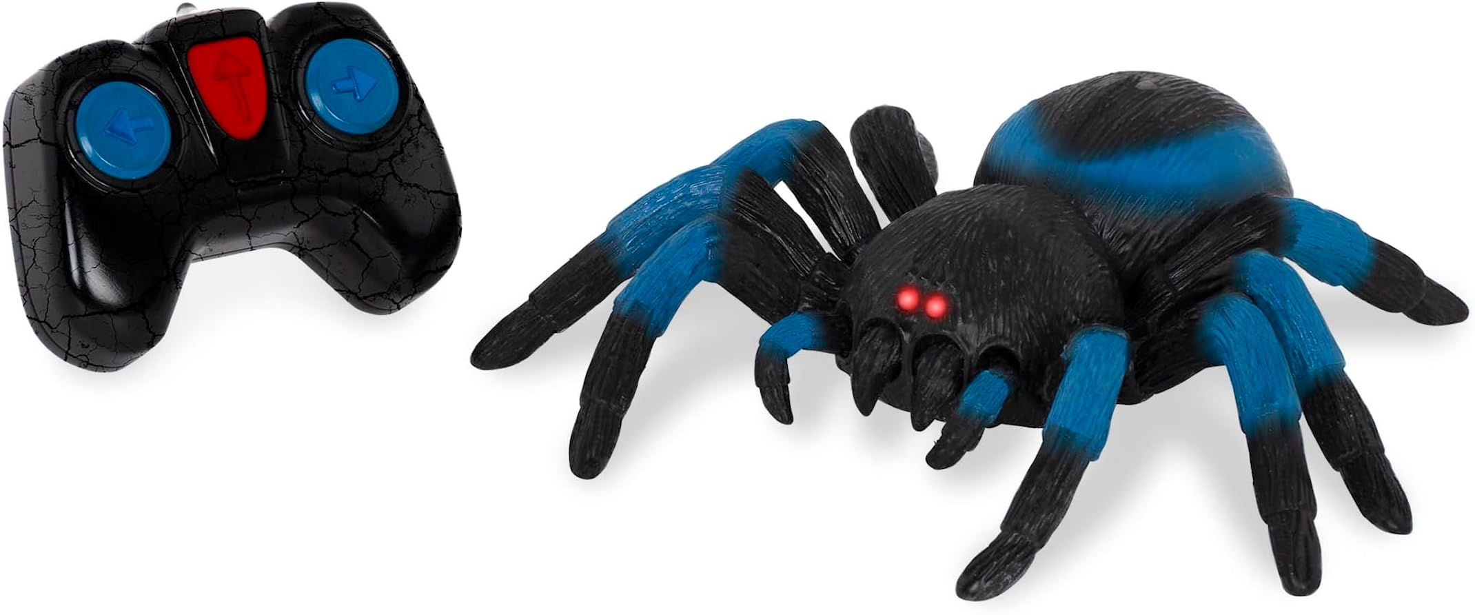 Terra by Battat – Remote Control Tarantula for Kids with LED Eyes – Realistic Spider Toy with Moving Legs, Fast Speed & 360° Spin – Blue RC Animal for Boys & Girls 6+ Years