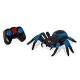 Terra by Battat – Remote Control Tarantula for Kids with LED Eyes – Realistic Spider Toy with Moving Legs, Fast Speed & 360° Spin – Blue RC Animal for Boys & Girls 6+ Years