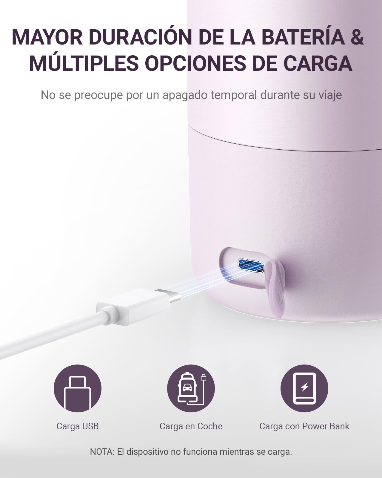 Comfyer BW02 Calientabiberones Calienta biberones Portátil con Batería 16000mAh y Esterilizador Integrado Calentador Rápido para Leche y Agua, 2 Modos de Calentamiento, 500ml Ideal para Casa y Viajes