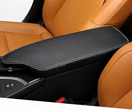 PU Leather Armrest Cover for Lexus UX 2019-2026 Gray Stitches