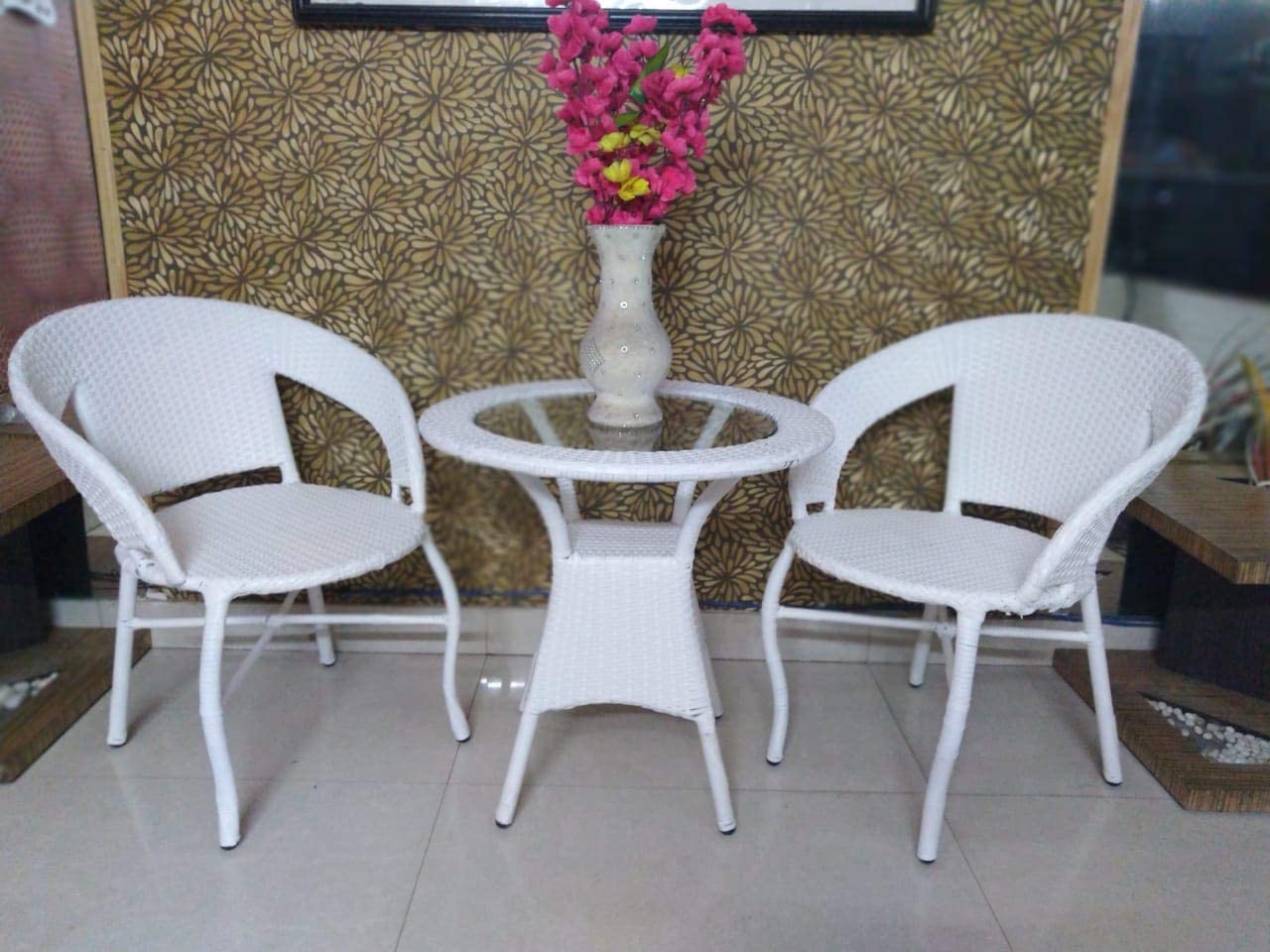 Garden Living 4+1 Outdoor Indoor Patio Furniture Sets Rattan Chair Patio Set Wicker Conversation