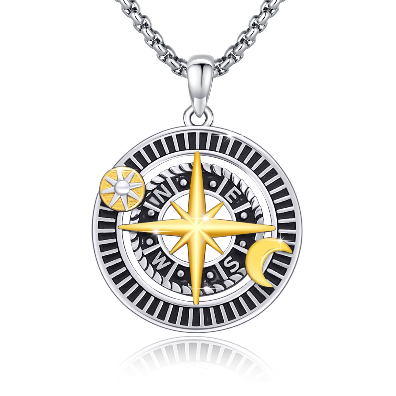 Ciondolo Amuleto Vichingo Con Bussola E Drago, Argento Sterling 925, Nodo Celtico, Fatto A Mano Magic Cat UK