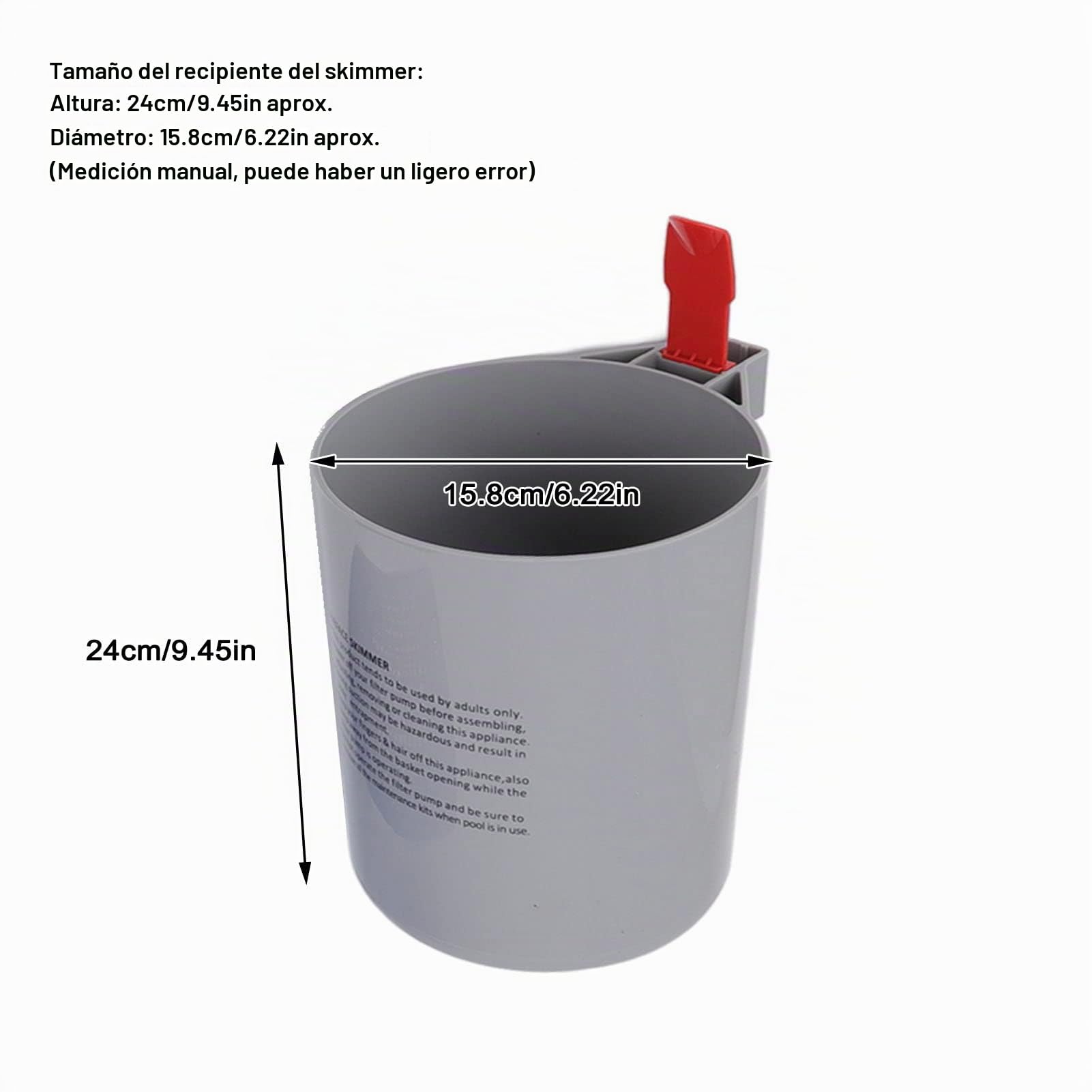 Skimmer de Superficie de Piscina Montado en la Pared, Skimmer Automático de Superficie de Piscina,Skimmer de Superficie Flotante para Piscina,Filtro de Piscina Colector de Desechos