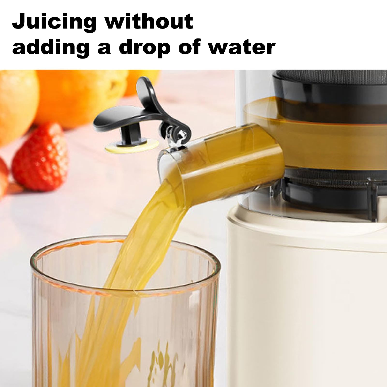 Centrifuga Frutta e Verdura, Tecnologia di Spremitura a Freddo Lento, EstrattoreFrutta e Verdura con 70mm Scivolo Largo, Adatto a Frutti Interi
