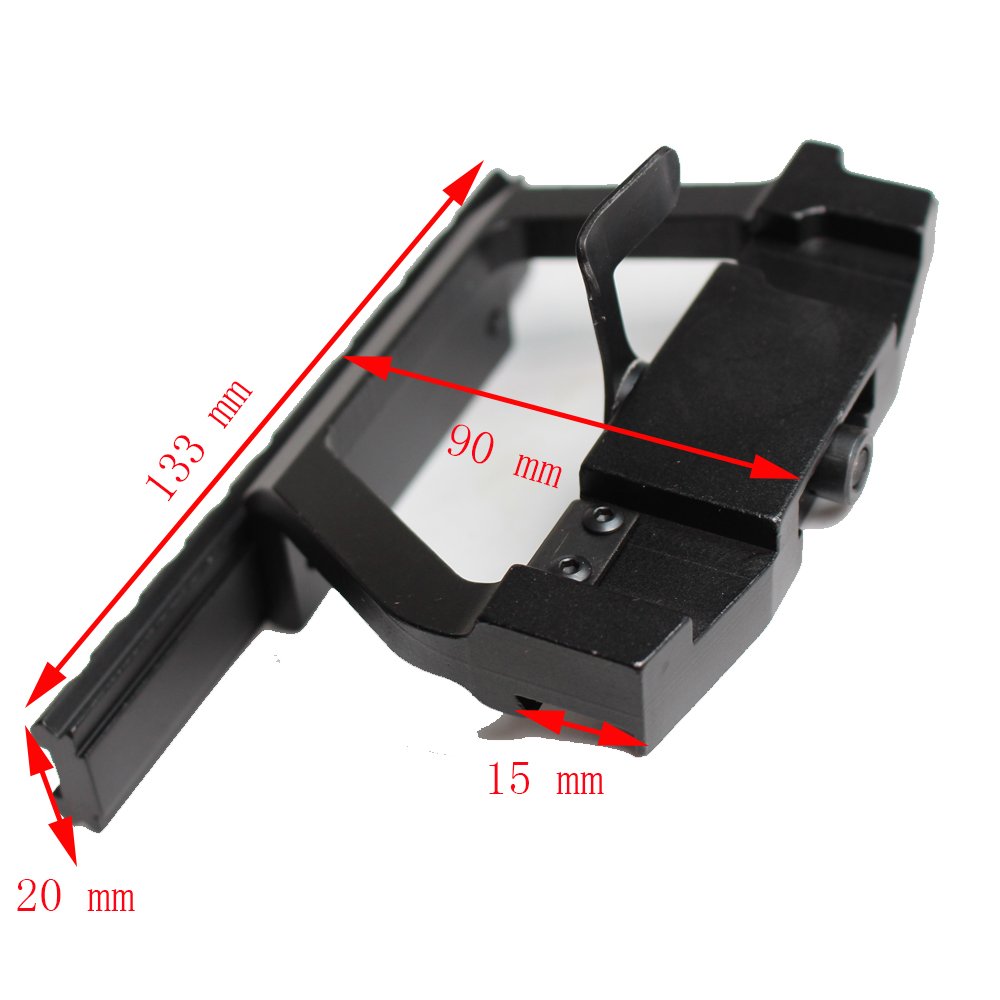 noga Supporto per Binario in Metallo AK47 / AK74 Saiga Rifle Airsoft Side Rail Scope Mount QD per 20mm Picatinny Sight for Hunting