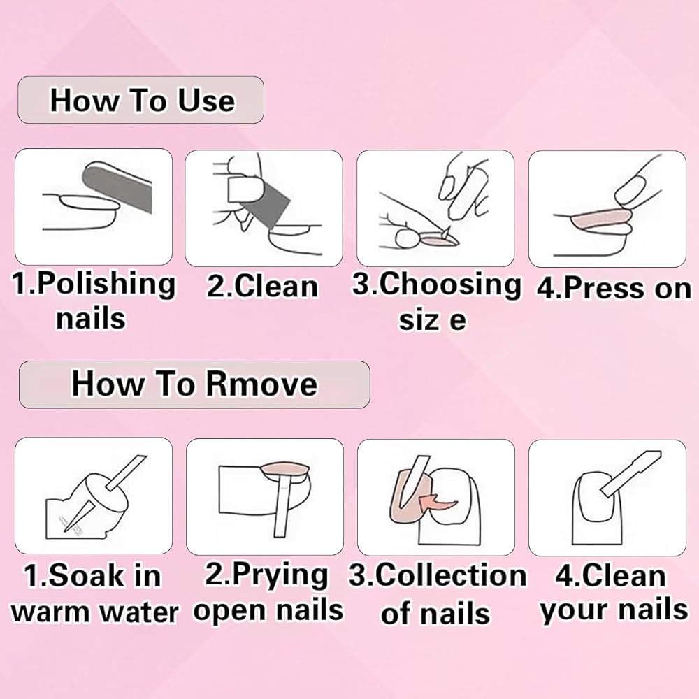 Amazon.com: AkiliBIELY Short Medium Press on Nails Square