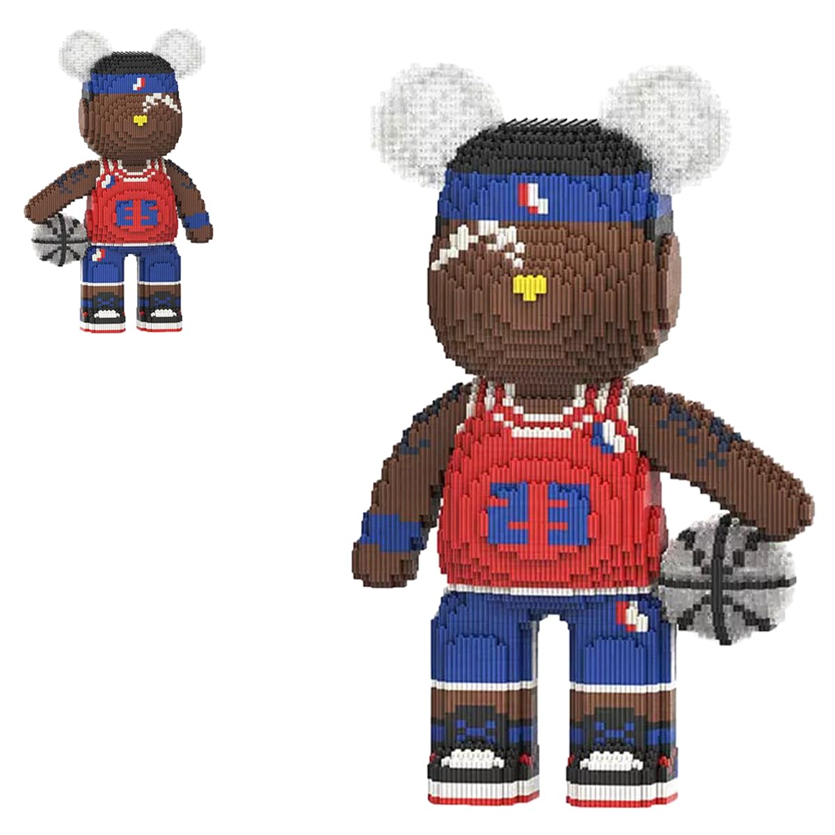 Amazon.com: VIIOVOIIV Teddy Blocks Basketball Bear Micro Building