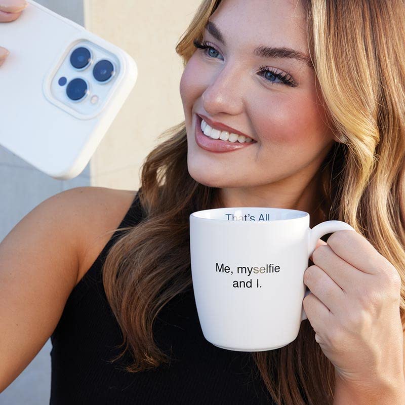 Ceramic Coffee Mug for Myselfie, 16-Ounce
