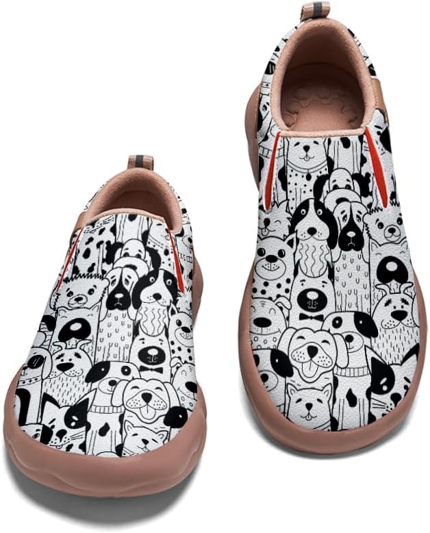 Kids Shoes Boys Girls Slip On Loafers Cartoon Comfort Lightweight Soft Sole Anti-Slip Sneakers Art Painted Walking Travel Shoes