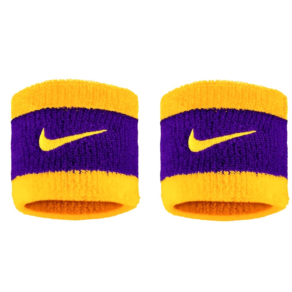 NIKE Premier Swoosh Singlewide Wristbands -Soft, Moisture-Wicking (1 Pair, 2.5" Wide)