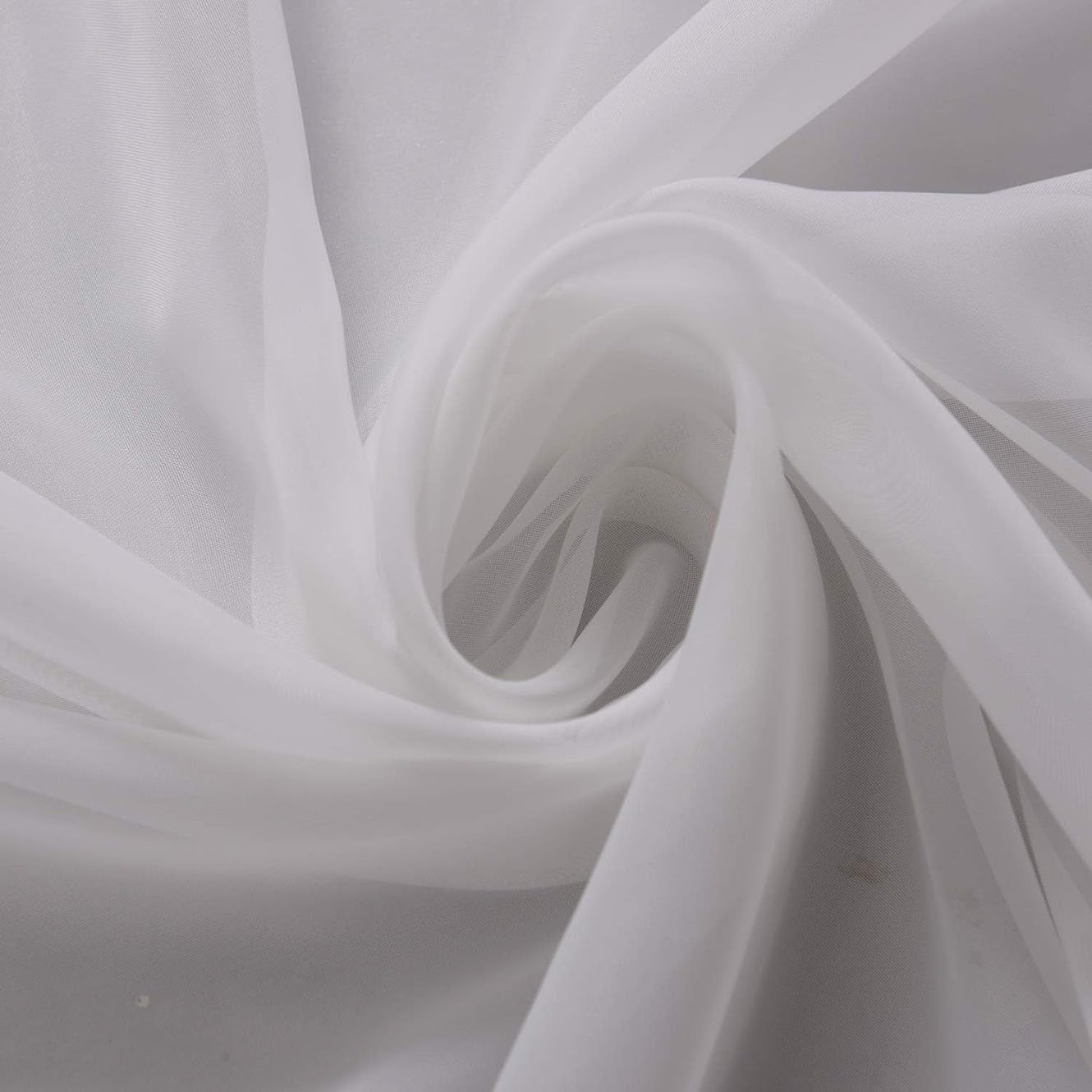 118” Wide Off White Voile Fabric Material for Drapes (20 Meter precut)