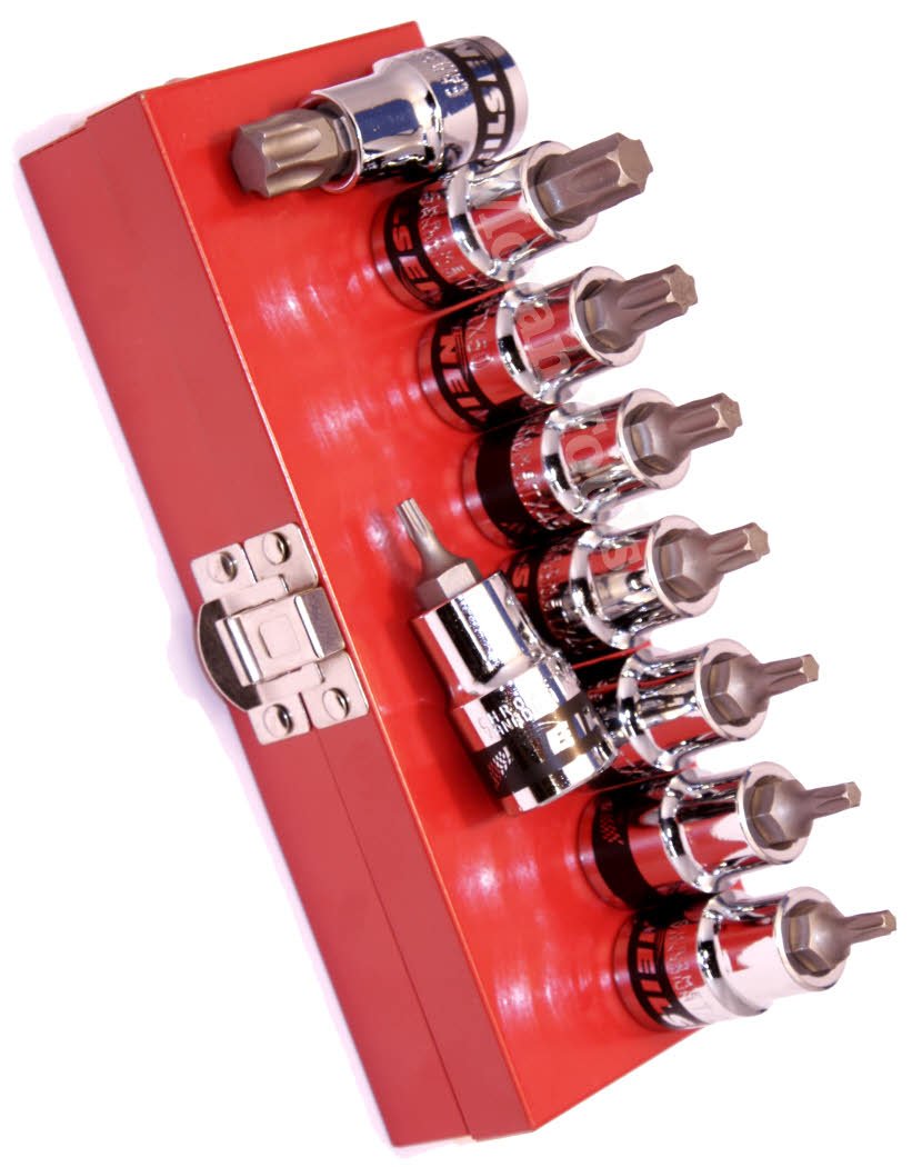 9pc Male Torx Bit Star Socket Set T20 -T60 Trx 1/2"" Drive Sockets CT2562