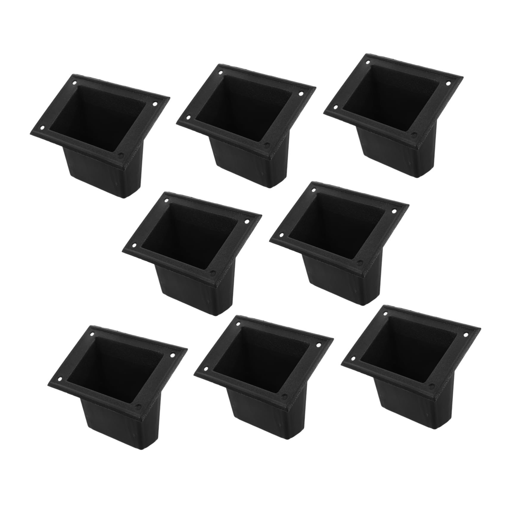 CONGARTENO 8Pcs Removable Black Speaker Handles for Stage Box and Drawer Comfortable Pull Handles for Versatile Design for Audio Systems and Furniture