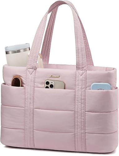 Miniatura 38 de LOVEVOOK Tote Bag for Women, Large Puffer Work Tote Laptop Bag, Lightweight Travel Tote Bag with Zipper Gifts for Women