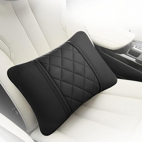 Miniatura 4 de Almohadas de cuero de napa, cojín de asiento de automóvil, almohada lumbar para Mercedes Benz Maybach Clase S, almohada de apoyo lumbar, accesorios