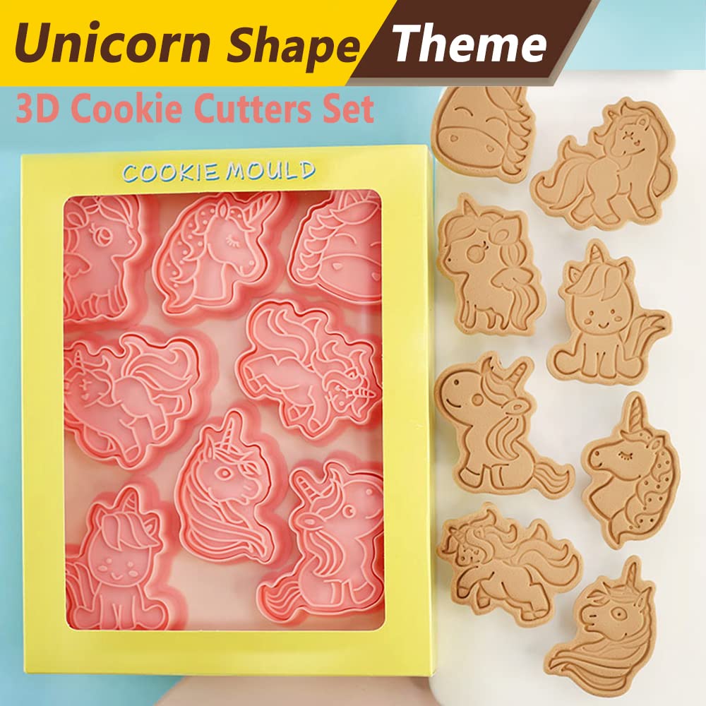 Tuxxzis 8 Piece 3D Holiday Cookie Cutter Set - Christmas Baking Decorations