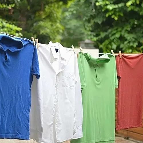 Miniatura 5 de Tendedero retráctil, línea de lavado portátil resistente para interiores y exteriores, línea de ropa retráctil de 49.2 pies con montaje en pared