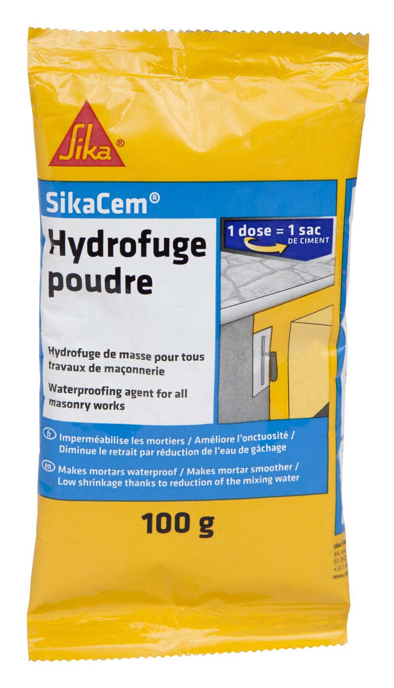 SIKA - Idrorepellente in polvere per malta - SikaCem Beige - Impermeabilizzazione di pareti e facciate - Riduce la rimozione mediante riduzione dell'acqua di rovinamento - Migliora la cremosità - 100