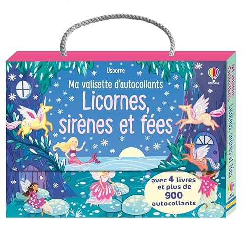 Ma valisette d'autocollants Licornes, sirènes et fées : avec de nombreux autocollants brillants ! - Dès 3 ans