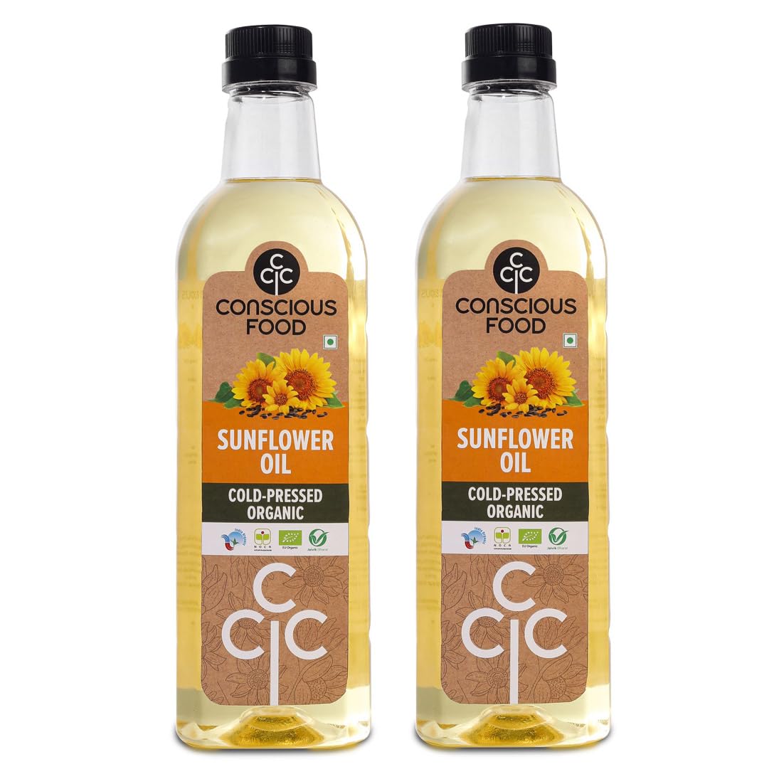 Conscious Food Organic Sunflower oil in PET bottle | 1000 ML | High in Antioxidants, Delicious & Healthy | Pack of 2 (B0C1ZRCY3J) Amazon Price History, Amazon Price Tracker