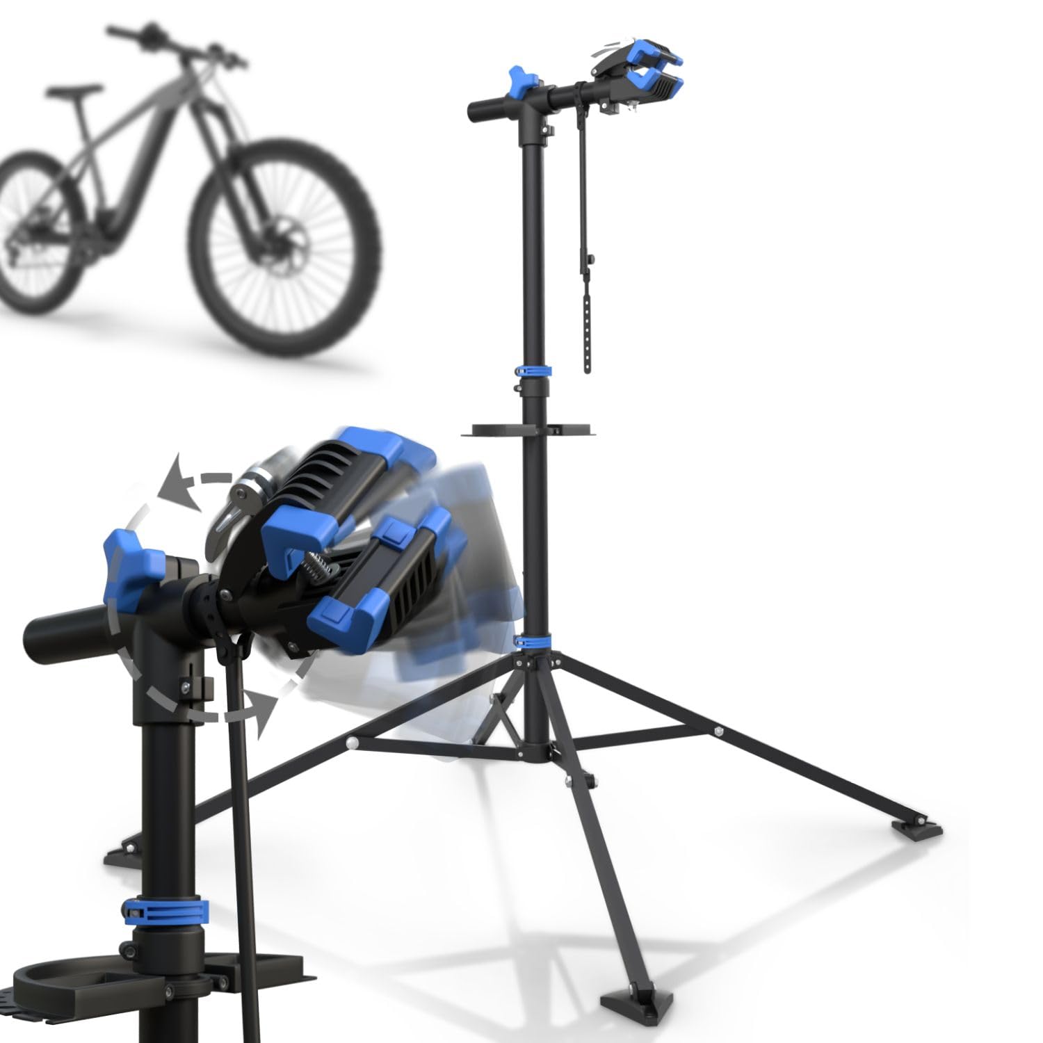 Tarpofix® Cavalletto Manutenzione Bici fino a 30 kg | Premium Cavalletto Bici | Stabile e Regolabile per Bike ed E-Bike | Supporto Professionale per Riparazioni e Manutenzione Bicicletta | Blu
