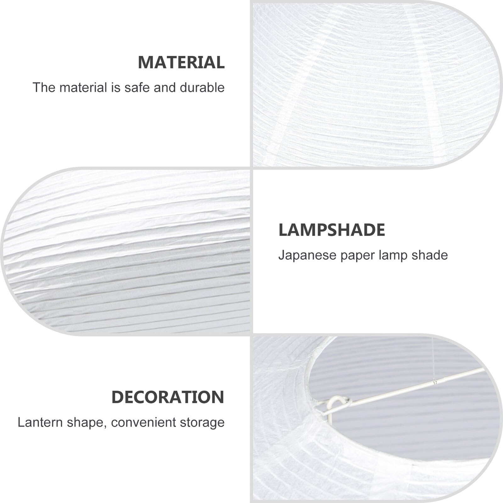 Paralume in Carta di Riso Bianco per Lampada a Sospensione | Installazione Semplice, Ammorbidisce la Luce, per Camera da Letto e Studio