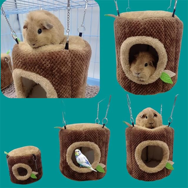Foto 5 de 8 de SimidunEUR Cama Conejos Casa Animal para Hamster Cueva Roedores Suave Nido Ratón Hamaca Conejo para Cobayas