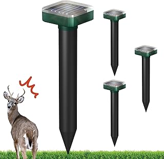 Deer Repellent Devices,4 Pack Deer Repellent,Deer Deterrent Devices for Garden,Deer Repeller for Yard,Deer Fence for Yard,Ultrasonic Deer Repellent Outdoor,Deer Away,Deer and Rabbit Repellent