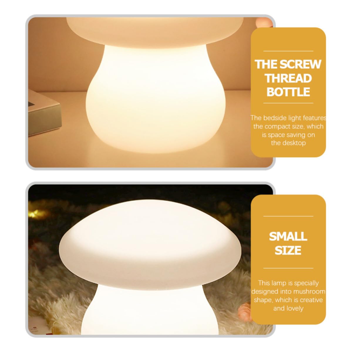 Kichvoe Lampada Fungo Telecomandata USB Ricaricabile per Camera da Letto
