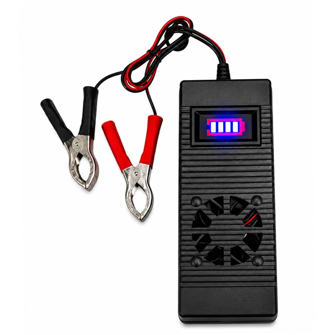 12V 10A Fast Battery Charger with Digital Voltage Display, Smart Cooling Fan, BIS & ISO Certified, Multi-Protection Charger for Car, Bike, Inverter & Lithium Batteries-picture-15