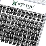 Lash Clusters 96pcs Individual Lashes D Curl 8-18MIX Cluster Lashes KEYYOU Volume Wispy Lash Extension Soft&Comfortable Easy DIY at Home(Y01,D-8-18MIX)