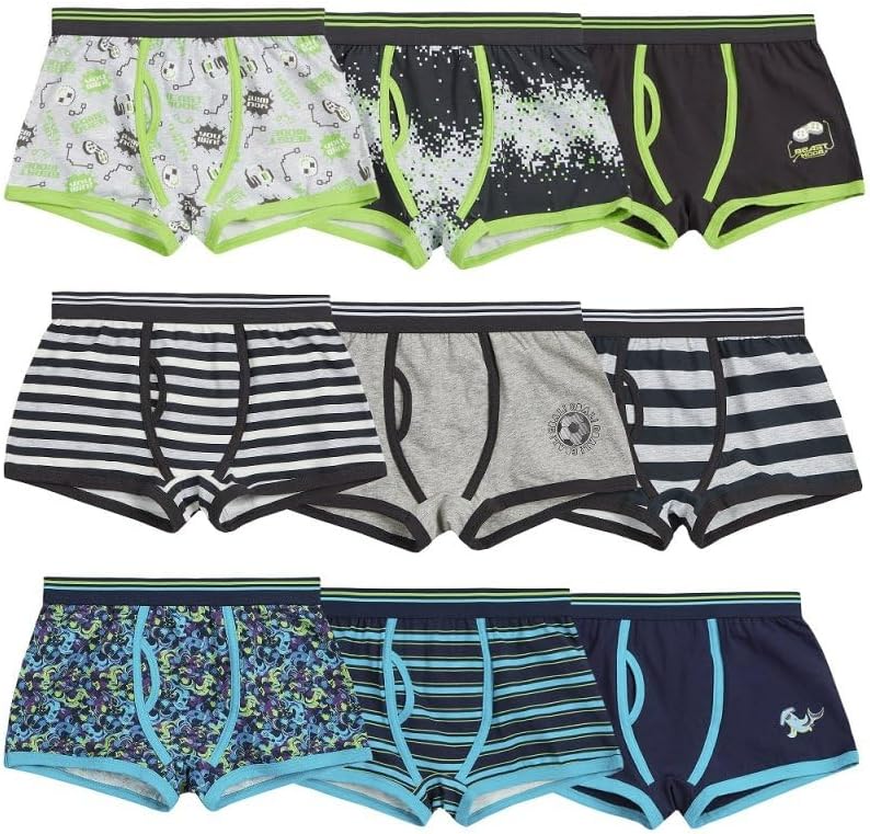 Style It Up Kids Boys Boxer Briefs Shorts Pants Underwear Multipack 100% Cotton Elasticated Keyhole Trunk 5 and 10 Pack Underpants Sizes 6-14Y Style It Up Kids Boys Boxer Briefs Shorts Pants Underwear Multipack 100% Cotton Elasticated Keyhole Trunk 5 and 10 Pack Underpants Sizes 6-14Y
