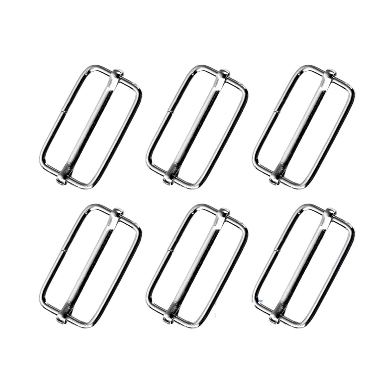 20/100 Uds hebillas de rodillo de conexión de cinturón deslizante correa de bolso hebillas de pasador de Metal ajustables for mochila maleta ropa (bronce) (Color : Silver, Size : 100PCS)