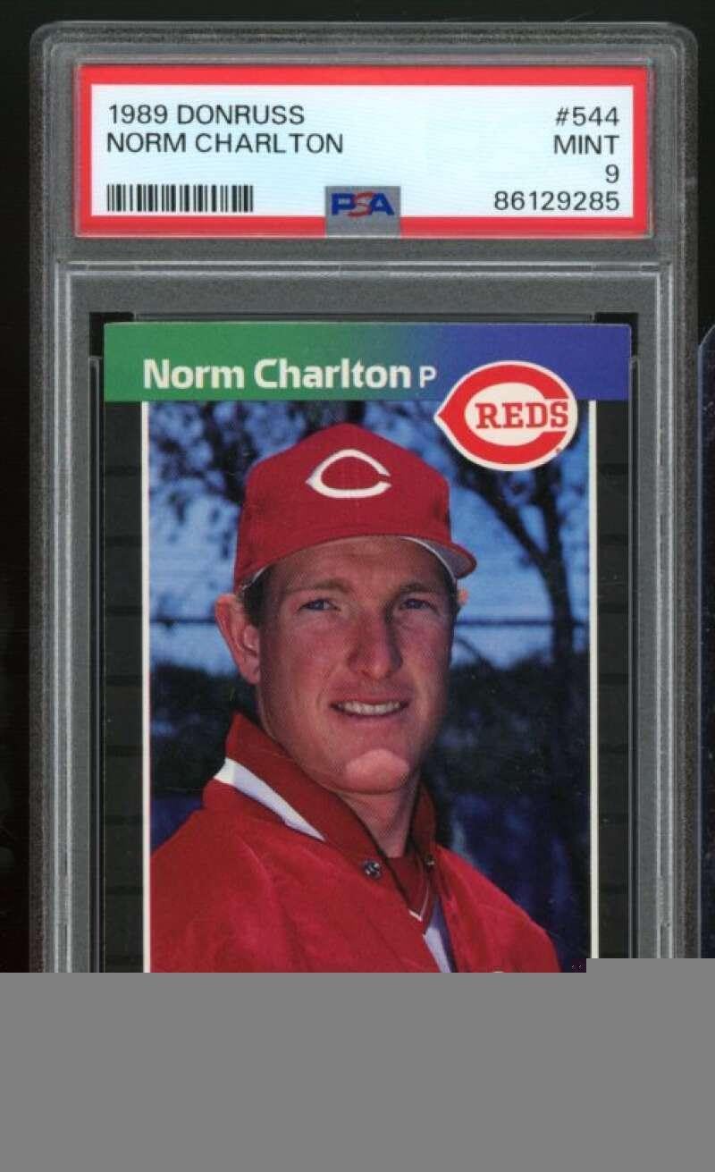Norm Charlton Rookie Card 1989 Donruss #544 PSA 9 - Baseball Slabbed Rookie Cards
