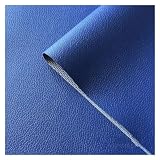 Tela Polipiel para Tapizar Sillas, Coche, Moto, Sofá. Cuero de Imitación. Piel sintética para Tapicería. Ancho 160 cm. Se vende a metros(1.6x1m,Gris oscuro) (Color : Dark blue, Size : 1.6X1m)