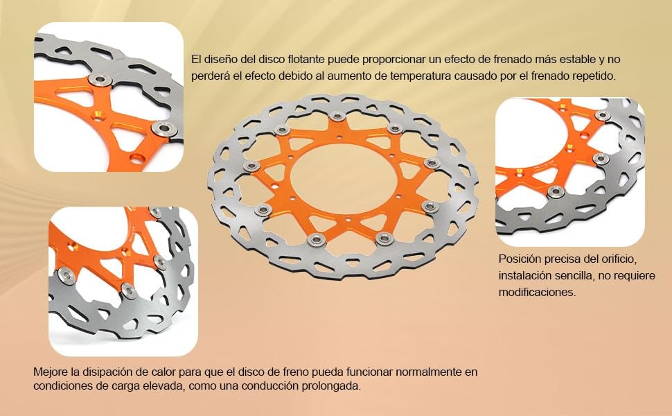 Disco freno delantero flotante 320mm Naranja KTM SX/EXC/MX