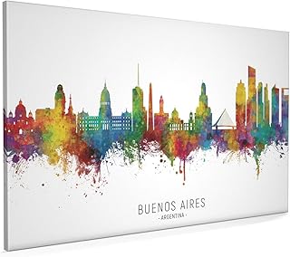Buenos Aires Argentina Skyline Box Canvas Print with City Name -8791