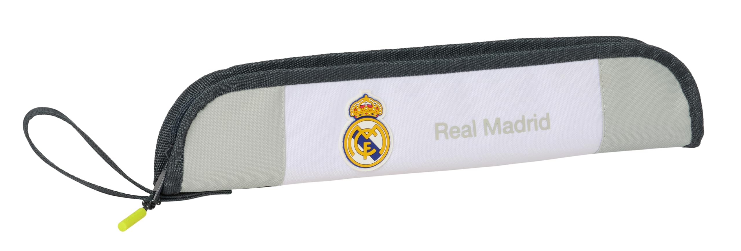 Safta Real Madrid EQUIPACIÓN 25/26 - Flute Holder, Pencil Case, Quality and Maximum Resistance, Flute, Musical Instrument, 37 x 2 x 8 cm, white, M, Casual
