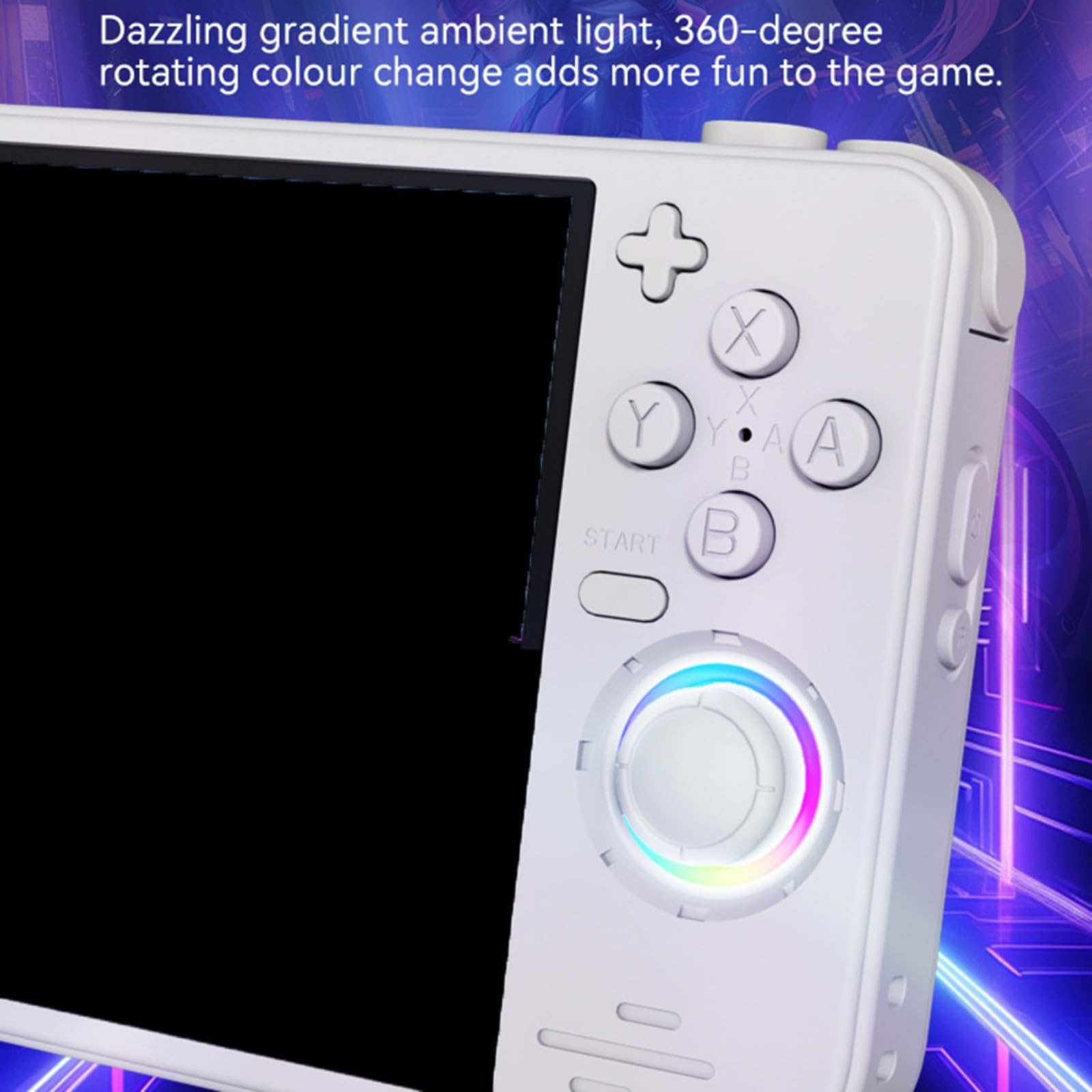 ComfyHarbor Consola de juegos portátil de mano, código abierto para sistema LINUX con WiFi en línea para juegos retro, más de 20.000 títulos precargados/negro (128G verde)