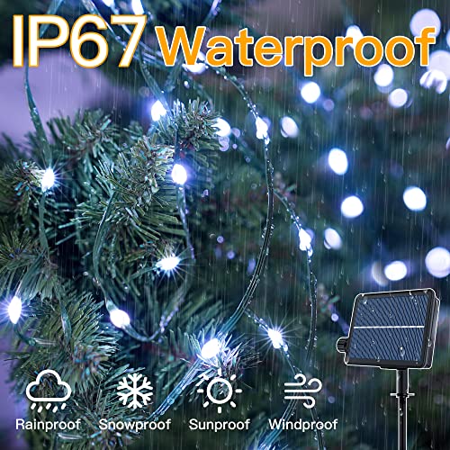 Ollny Solar Christmas Lights, Solar Outdoor String Lights, 2 Pack 80Ft/240Led Ip67 Waterproof Solar Fairy Lights, 8 Lighting Modes With 3 Timer, For Patio, Balcony, Garden, Wedding(Cool White) #TOP3