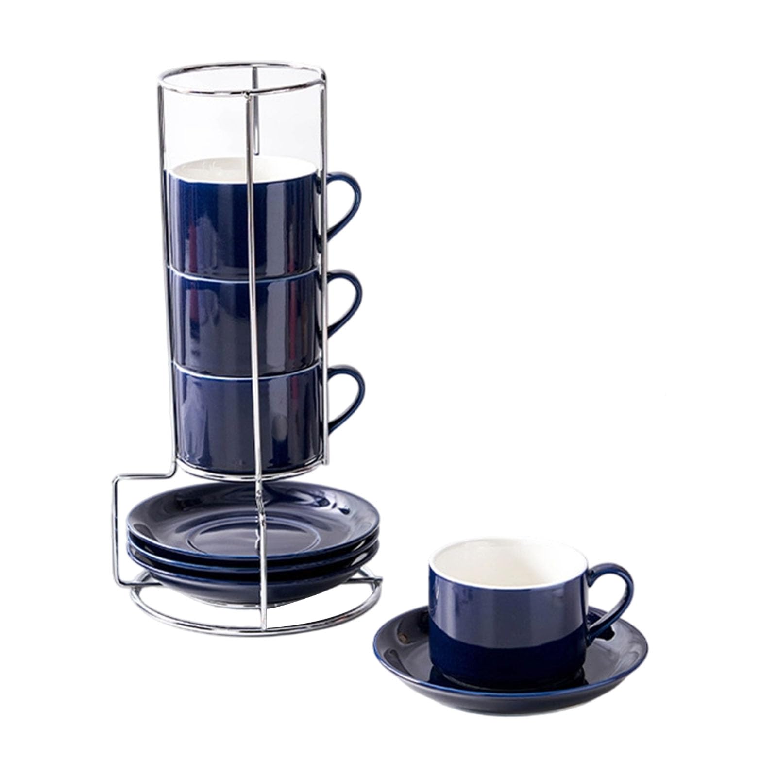 Set Tazze e Piatti in Ceramica Verde Adatti 8OZ Sostanza Non mortale Sedicicento Bevande Calde e Fredde Set Bevande Ideali per l'uso Quotidiano in Ufficio