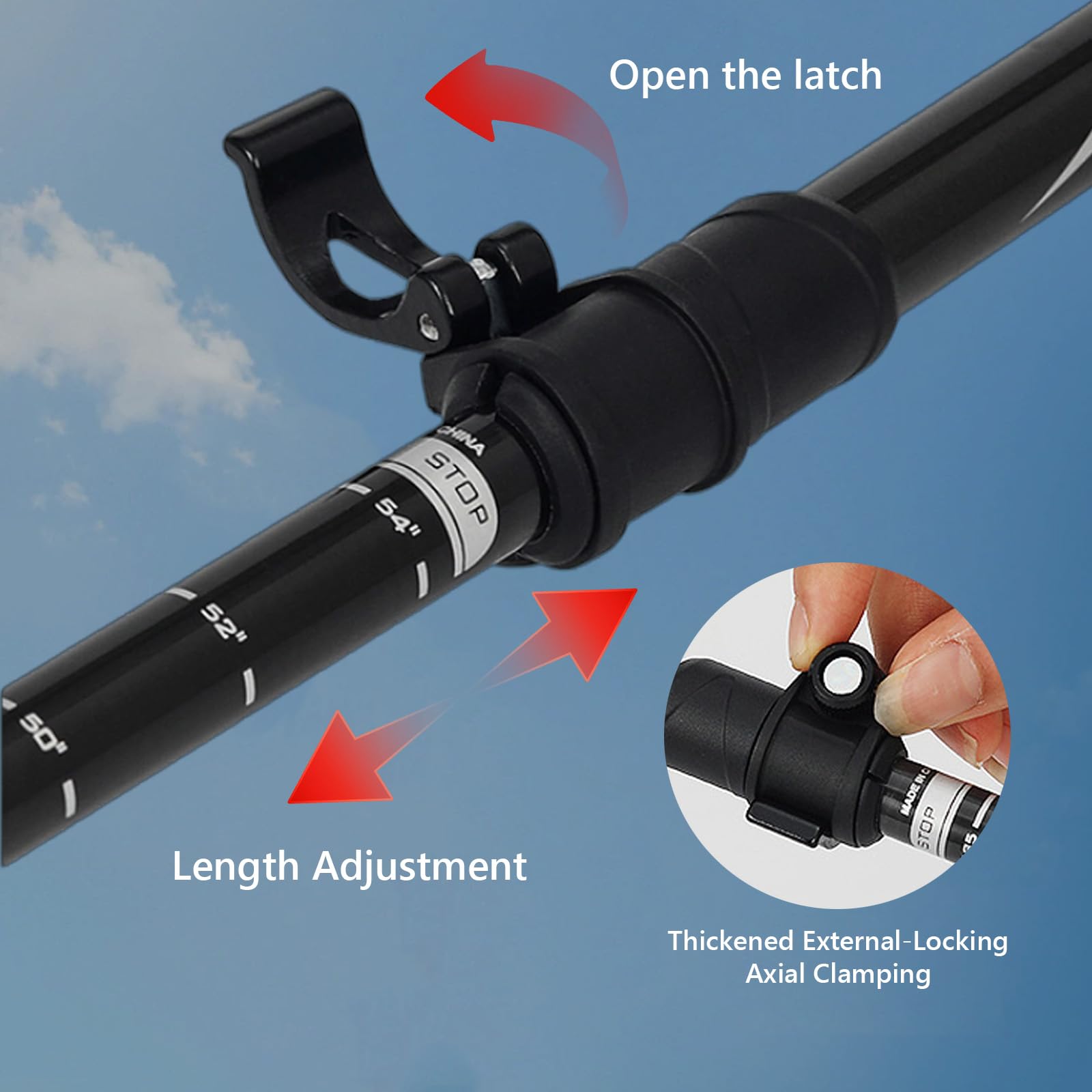 Wanderstöcke,Nordic Walking Stöcke, Teleskop, Spitze Aus Wolframstahl, Ultraleichte Trekkingstöcke, Mit Gummipuffer-Set, Verstellbar, Inklusive Schlammauffangschale, 2er-Pack