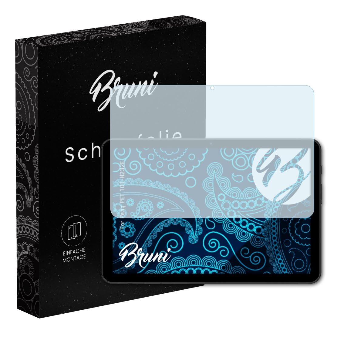 Bruni Screen Protector compatible with Peaq PET 101-H232E Protector Film, crystal clear Protective Film (2X)