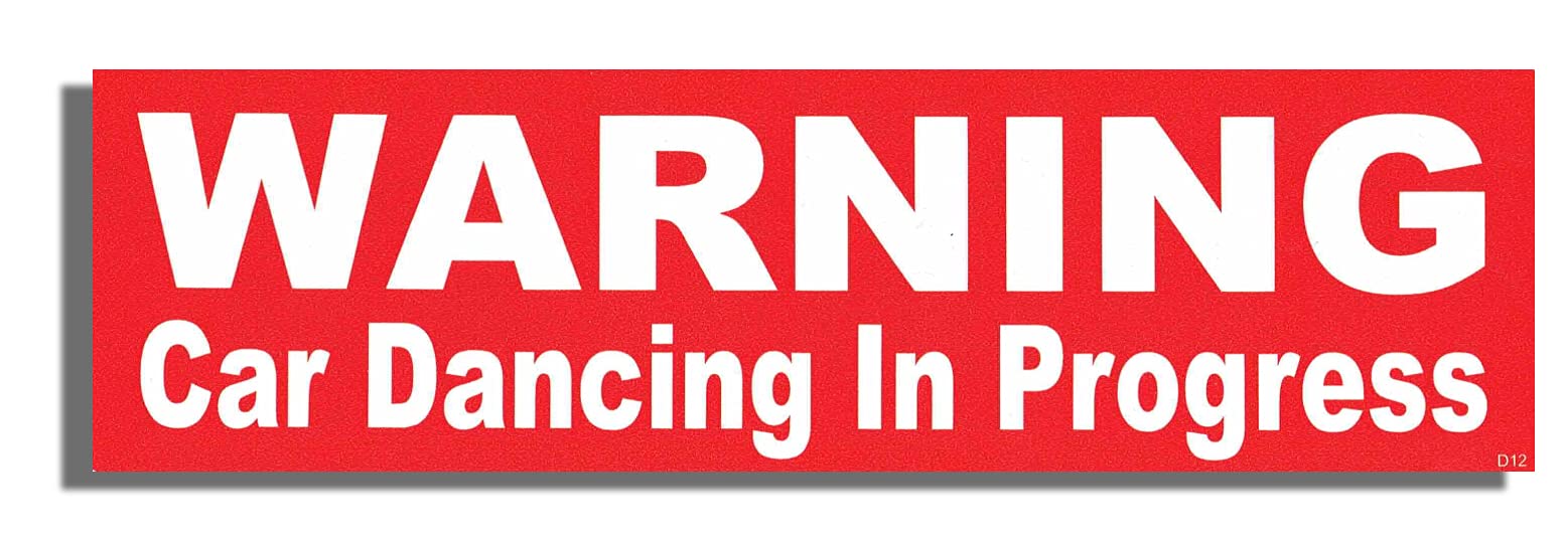 Warning Car Dancing autocollant de pare-chocs pour sourire dans les bouchons