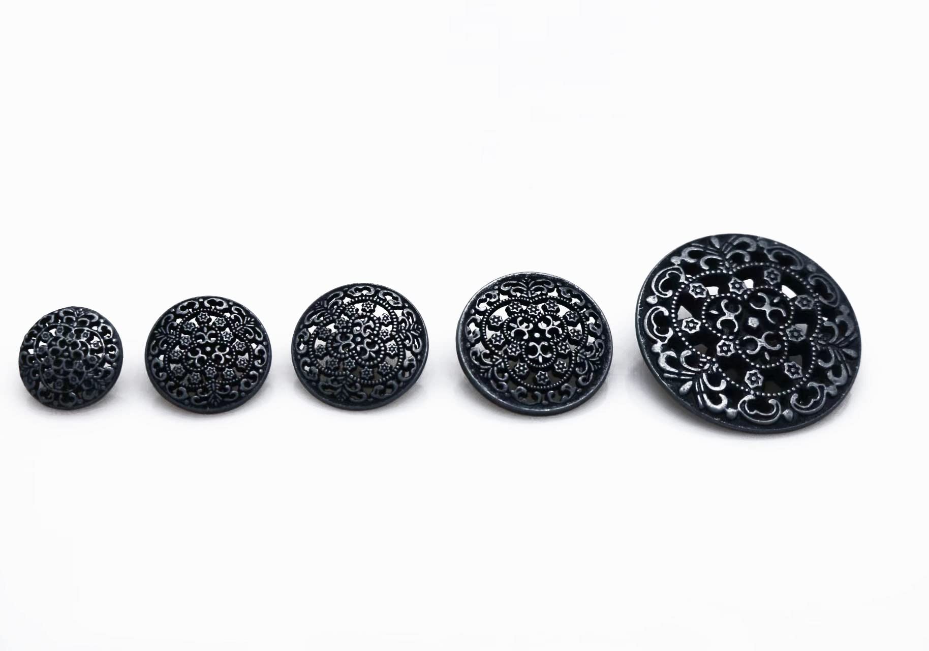 20 piezas 17mm 20mm 23mm vástago plateado botones de Metal for costura