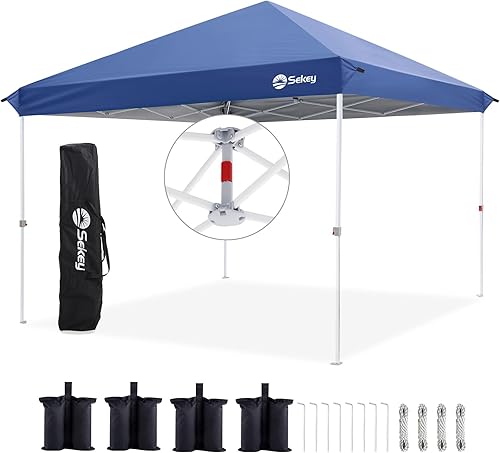 Miniatura 14 de Sekey 10x10 Toldo desplegable con configuración de un solo empuje - Toldo fácil de montar con 99% de bloqueo UV - Sombrilla solar instantánea para
