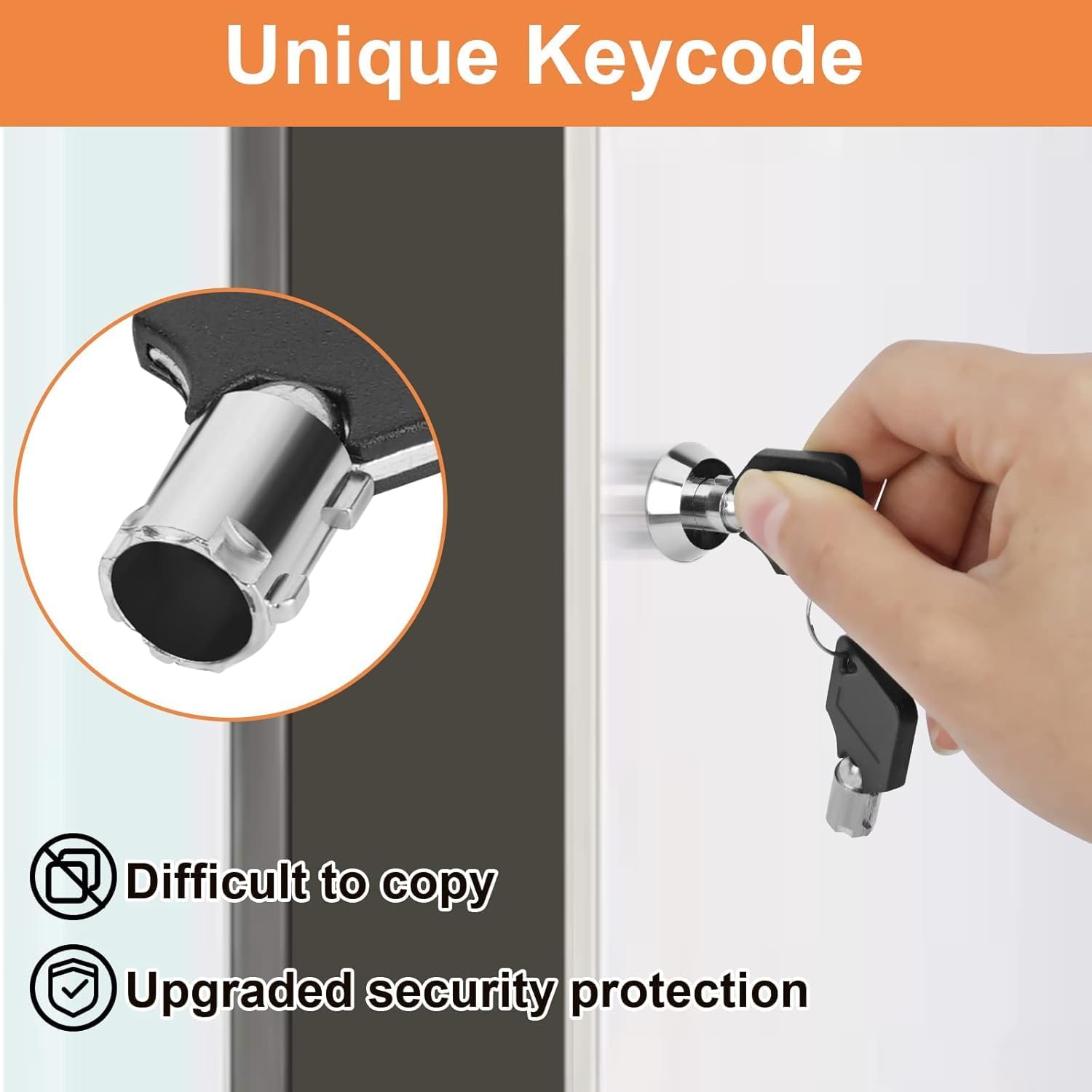 Cam Lock RV 1-1/2" Locks for Storage Door RV Compartment Keyed Alike,Trailer Replacement Set with Keys, Chrome Finish (8, 1-1/2 Inch)